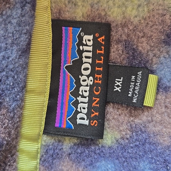 Patagonia Synchilla Pullover Snap Fleece Men’s XXL Climbing Trees Print - Picture 9 of 12